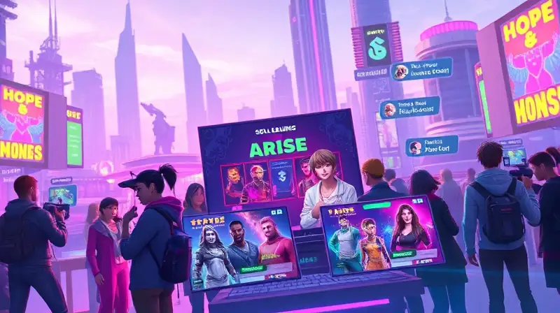 Jugadores colaboran en ciudad futurista vibrante