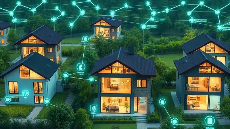 Hogares inteligentes interconectados con tecnología avanzada