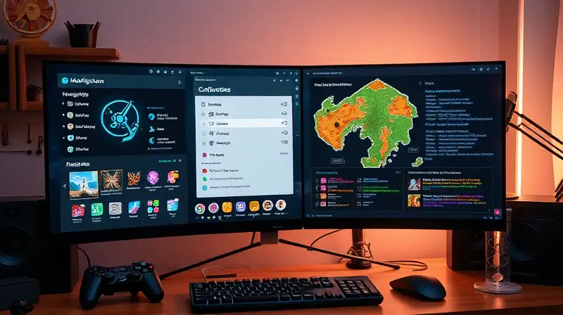 Pantalla muestra juego, configuración y accesorios