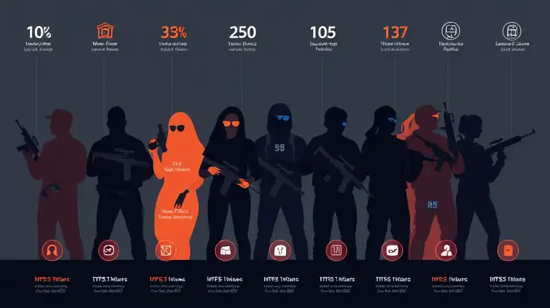 Usuarios variados con armas, diseño moderno