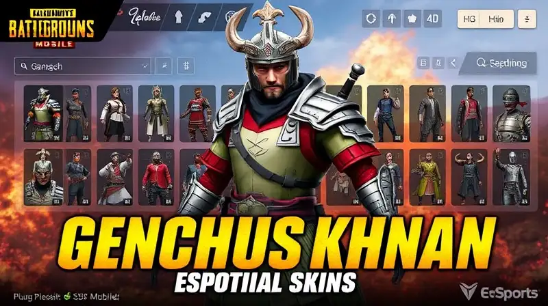 Piel de Genghis Khan en PUBG vibrantemente