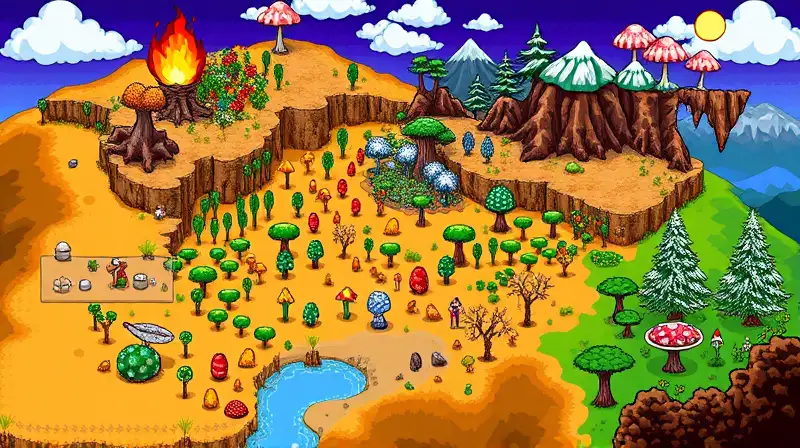 Mapa biomas Terraria
