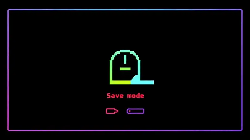 Icono retro 8-bit guarda progreso sin internet