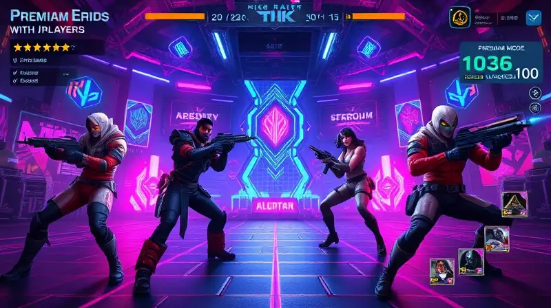 Jugadores élite en arena futurista intensa