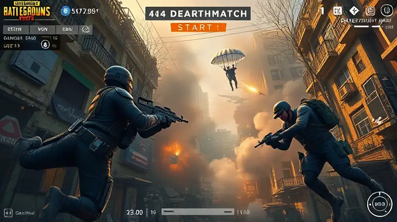 Inicio tenso de batalla urbana futurista PUBG