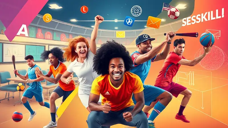 Atletas diversos en ambientes escolares y deportivos