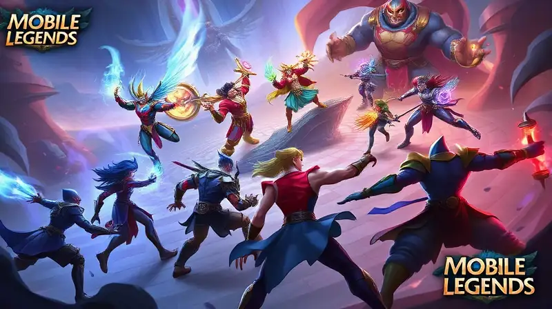 Personajes de Mobile Legends en batalla estratégica