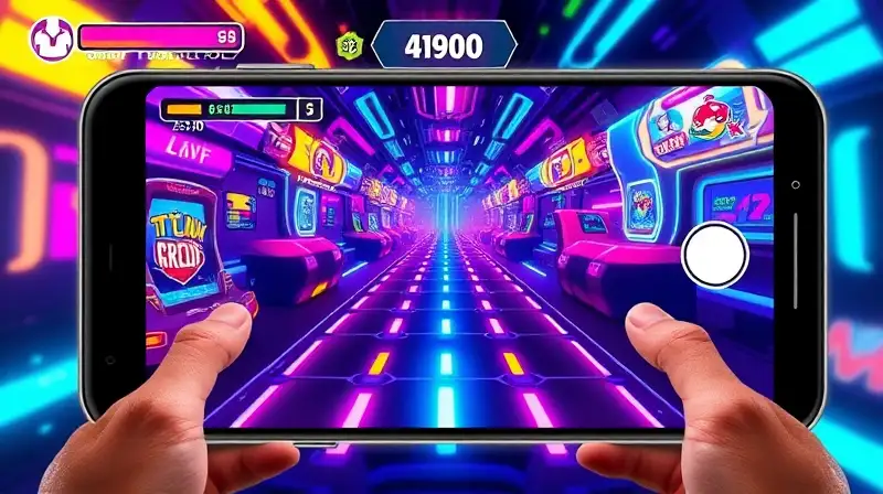 Juego móvil arcade con niveles infinitos