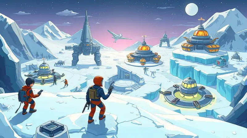Personajes de Among Us exploran Polus nevado