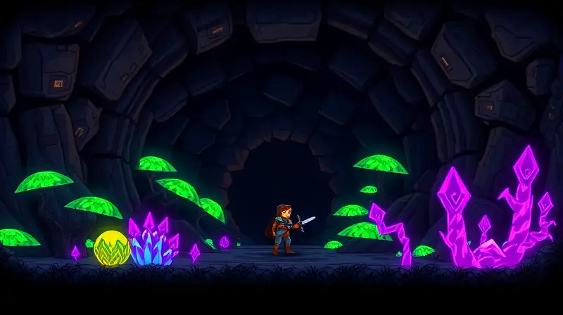 Entrada tenebrosa de mazmorra en Terraria