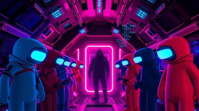 Personajes de Among Us con aspecto futurista
