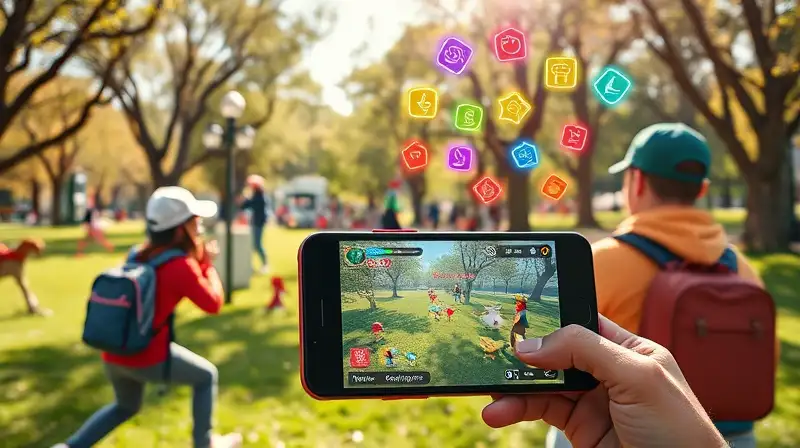 Entrenadores juegan Pokémon Go en parque