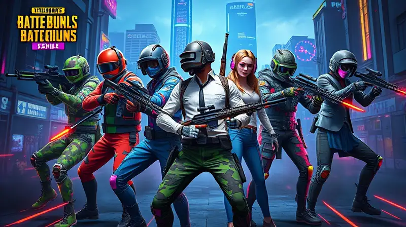 Personajes futuristas de PUBG Mobile en acción
