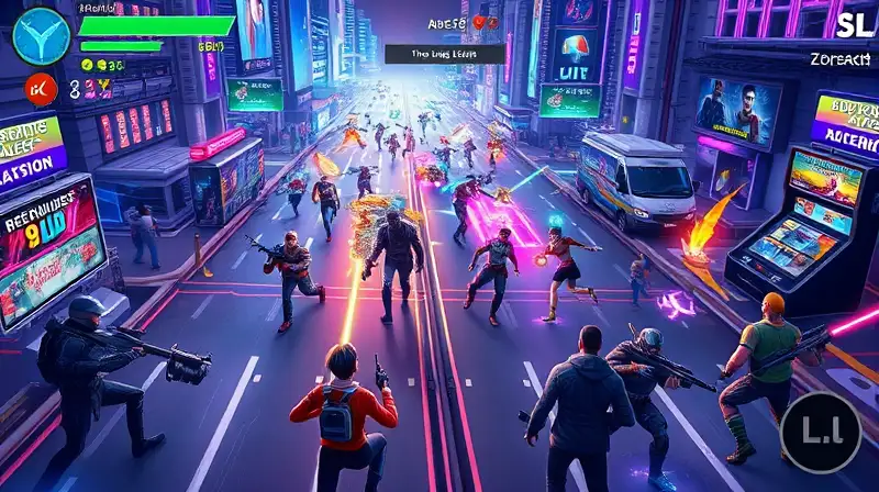 Juegos multijugador rápidos en ciudad futurista