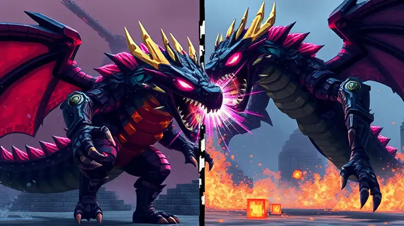 Batalla épica del Ender Dragón modificado
