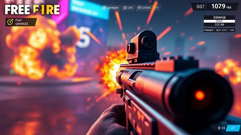 Primer plano de arma en acción vibrante