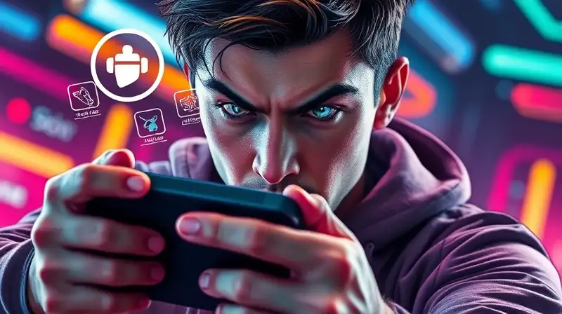 Persona concentrada jugando videojuegos en consola