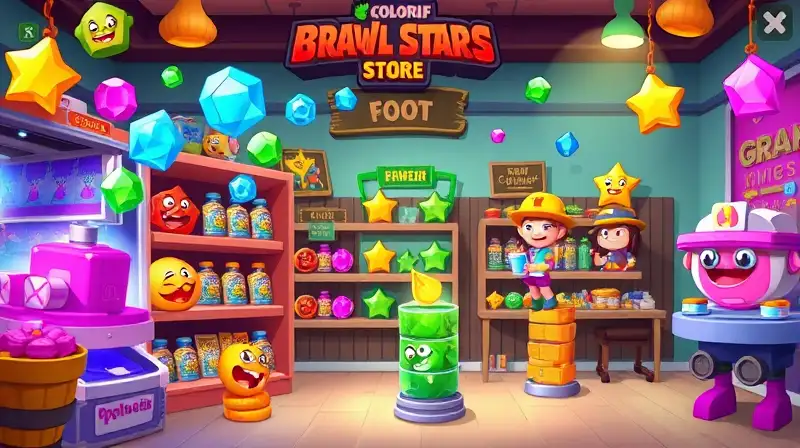 Escena colorida de Brawl Stars animada