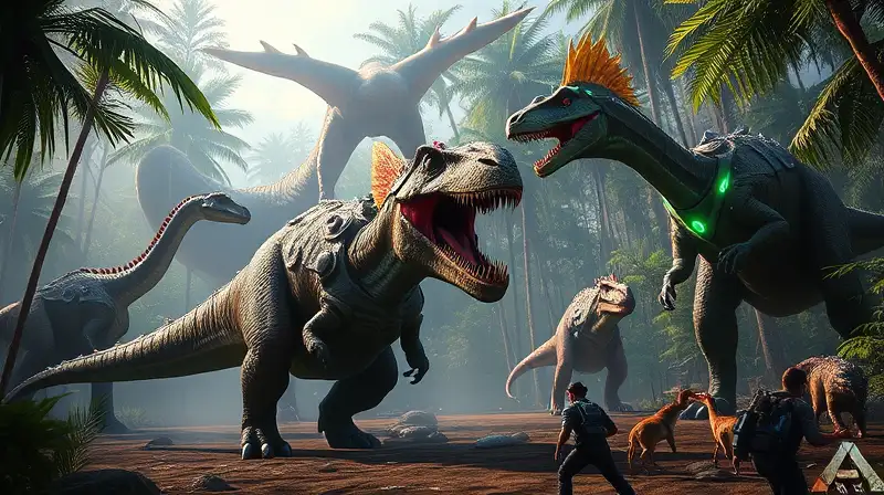 Dinosaurios gigantes y acción intensa en ARK