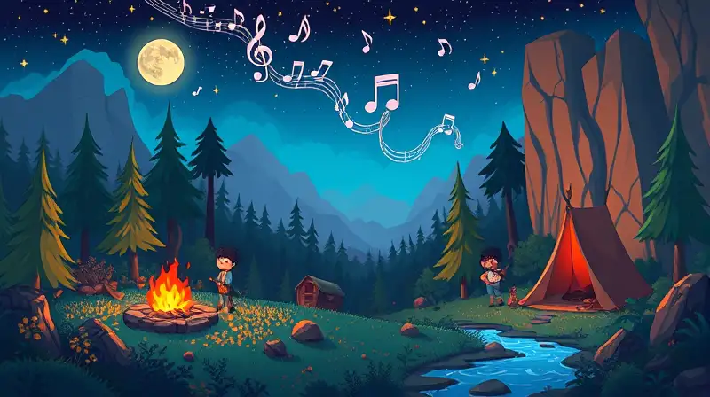 Personajes indie exploran paisajes pixelados vibrantes