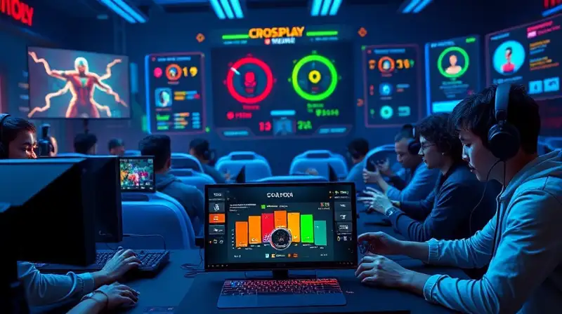 Jugadores diversos conectados en intensa competencia