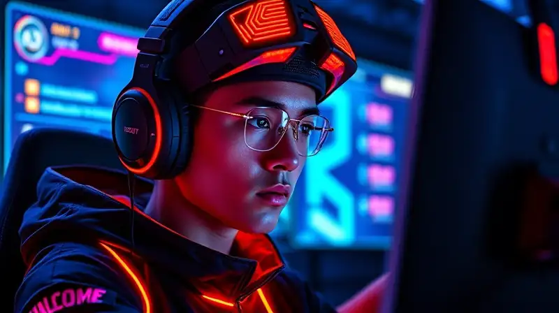 Setup futurista de gamer con Valorant