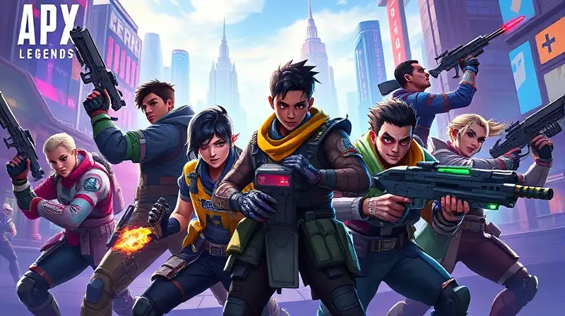 Fanart dinámico de Apex Legends futurista