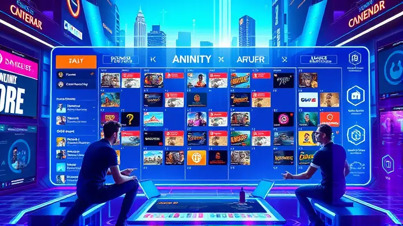 Interfaz futurista vibrante para eventos gamers