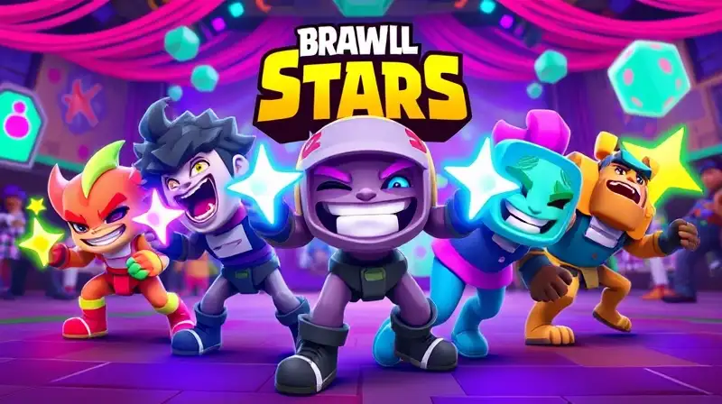 Personajes coloridos en arena de juego