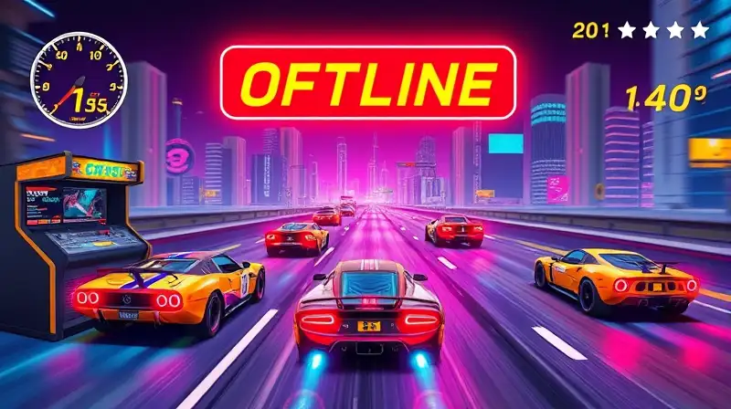 Juego de carreras arcade offline con estilo retro