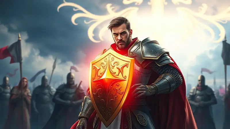 Paladín radiante protege aliados en batalla
