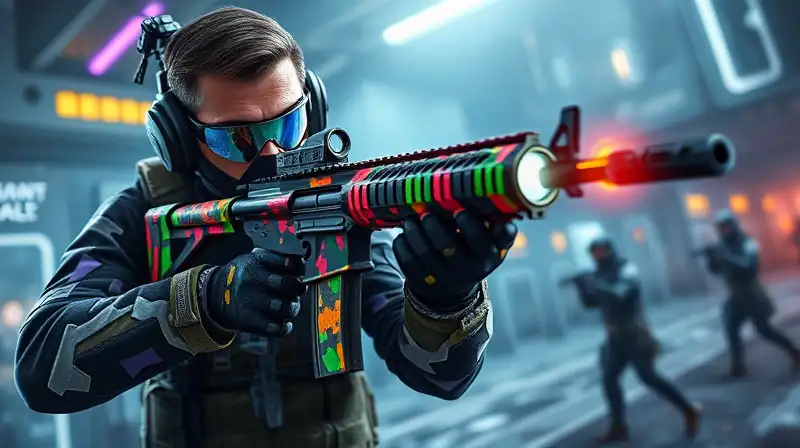 Personaje de Call of Duty apunta con arma