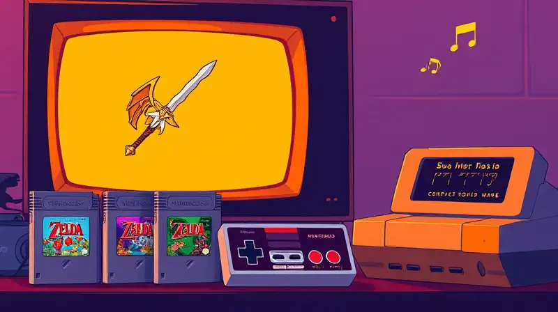 Cartuchos retro y estética arcade ochentera vibrante