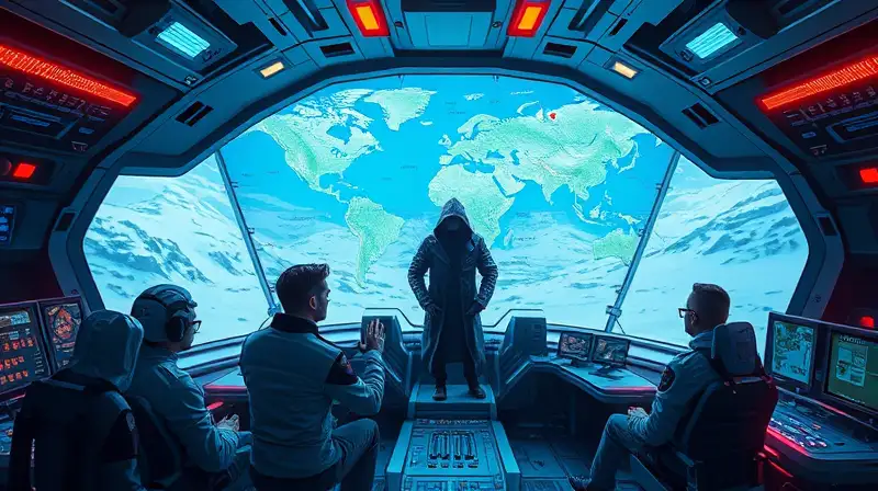 Nave futurista con tripulación y impostor