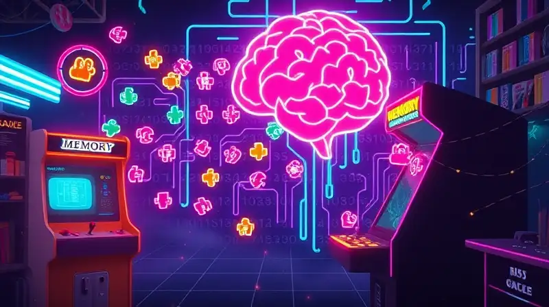 Juego arcade retro con luces neón
