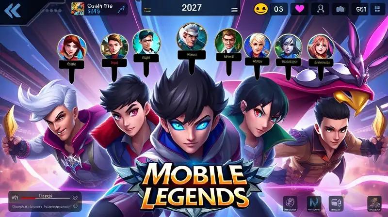 Personajes de Mobile Legends en batalla intensa