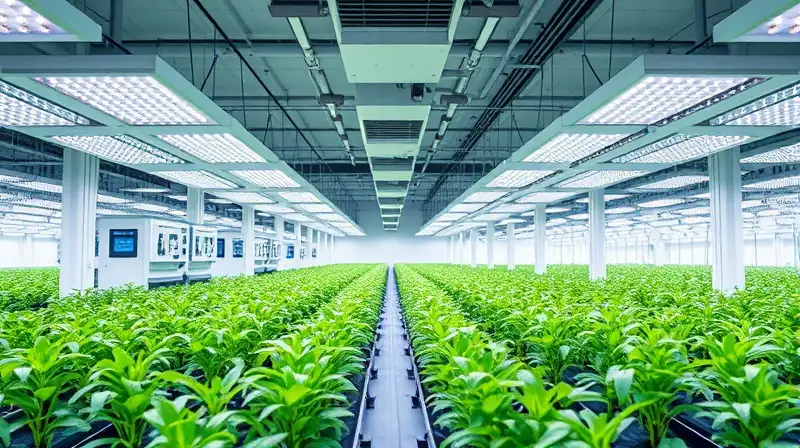 Granja automatizada con tecnología agrícola avanzada