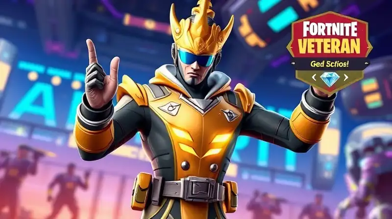 Jugador veterano con skins exclusivas brillando