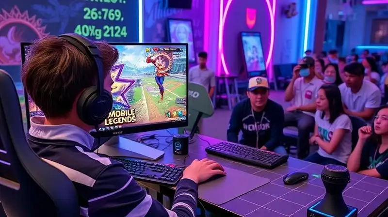 Joven gamer transmite Mobile Legends con energía