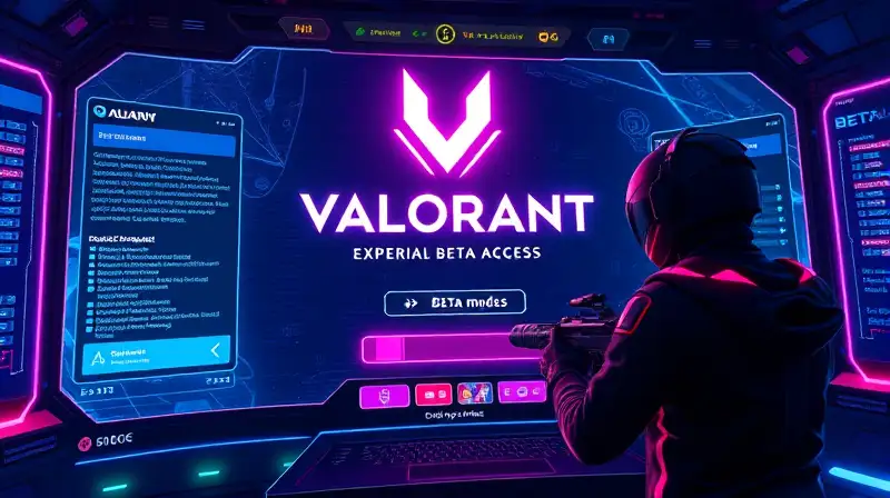 Logo de Valorant en interfaz futurista y dinámica