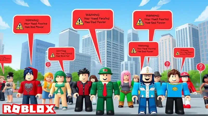 Ciudad Roblox con avatares reportando comportamiento