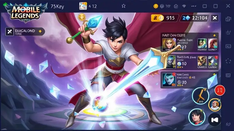 Gameplay intenso de héroe en fantasía vibrante