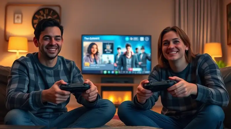 Dos jugadores disfrutan juego local cómodo
