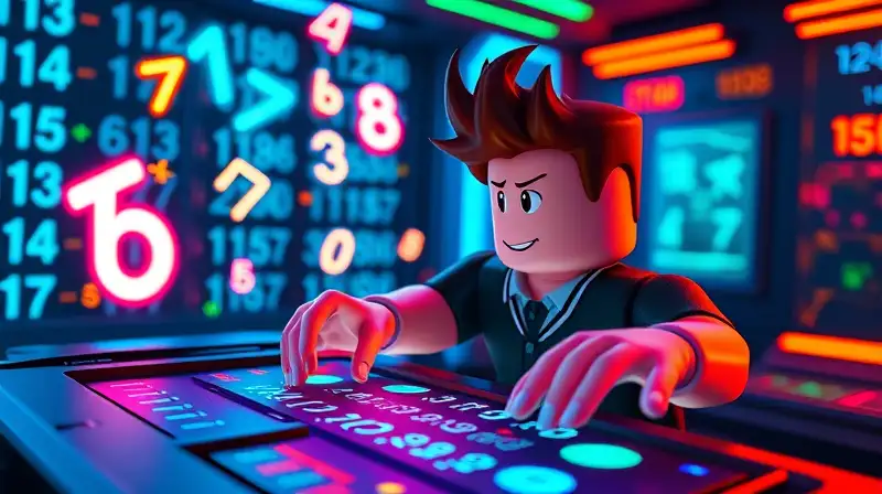 Avatar de Roblox resolviendo acertijos numéricos