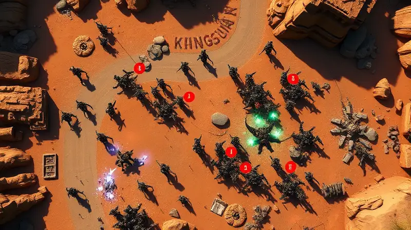 Mapa aéreo de Kings Canyon con batalla intensa