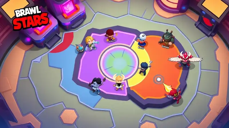 Personajes de Brawl Stars juegan en equipo