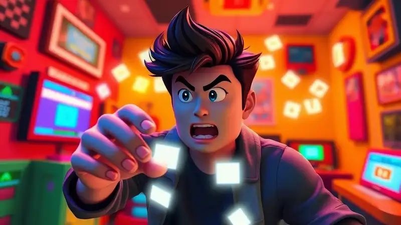 Persona resolviendo acertijos en Roblox vibrante