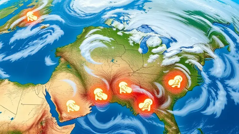 Mapa meteorológico dinámico con efectos modernos