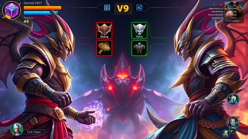 Dos guerreros fantásticos en batalla mágica