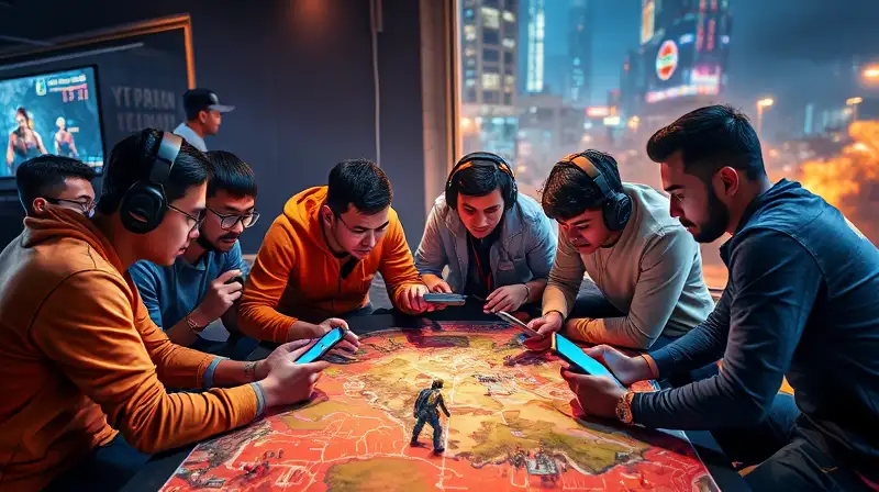 Equipo diverso planifica estrategia en PUBG Mobile